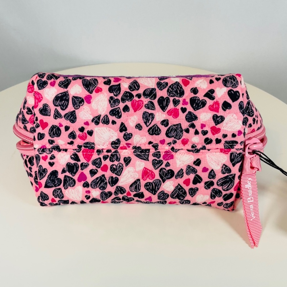 ❤️Vera Bradley Love You Snoopy Clamshell Cosmetic Case Valentines Day Makeup - Picture 4 of 4